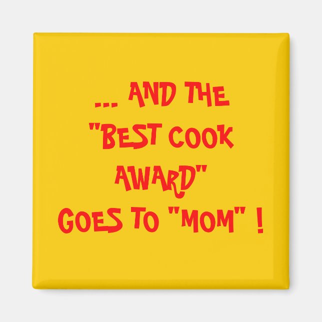 MAMMA - BEST COOK AWARD MAGNET (Framsidan)