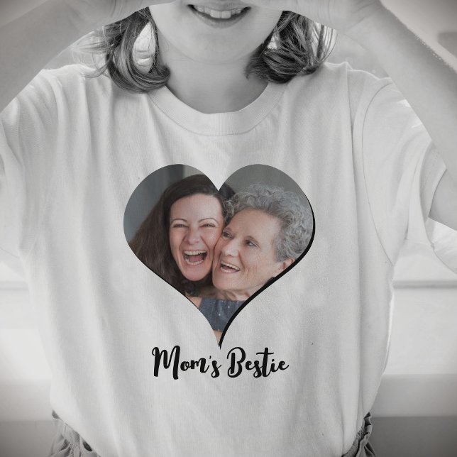 Mamma Bestie Anpassningsbar T-Shirt för Girls | DP (photo t shirt, photo tee, for girls, mother's day, gift, custom, customizable, personalized, online)