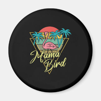 Mamma Bird Flamingo Sunset Handflatan Träd Beach 8 Magnet