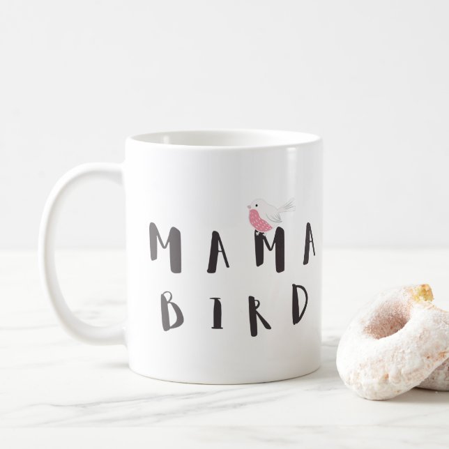 Mamma Bird - Roligt Quote Mugg (Med munk)