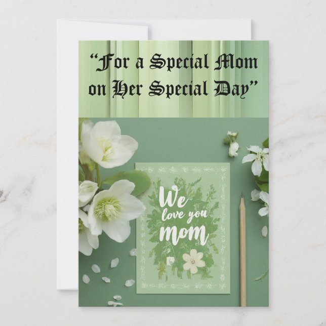 Mamma Birthday Card Meddelande (Framsida)