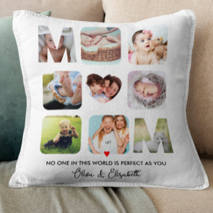 Mamma Birthday Gift Anpassningsbar Photo Collage H Kudde