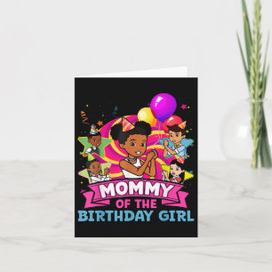 Mamma Birthday Girl Party Rosa Doll Family Dec Kort
