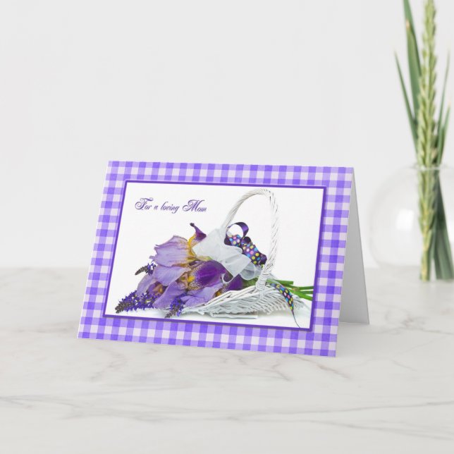 Mamma Birthday Iris Bouquet Kort (Framsida)