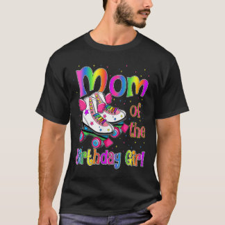 Mamma Birthday Rolling Skate Birthday-familjen Par T Shirt