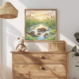 Mamma Bisamråtta och Ungarnas Plantskola Poster