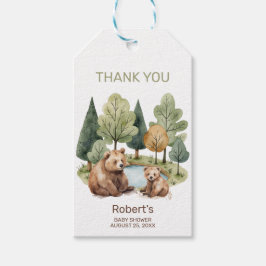 Mamma björn äventyr väntar på inbjudan till babydu presentetikett