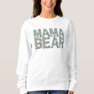 Mamma Björn Ditsy Blommig Värmande Mönster T Shirt