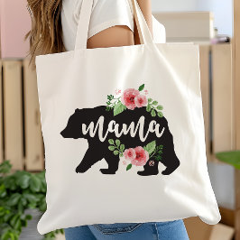 Mamma Björn Elegant Rustik Blommig Blommor Mamma Tygkasse