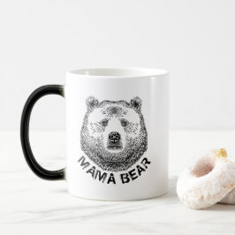 Mamma Björn, Handritad Illustration Magisk Mugg