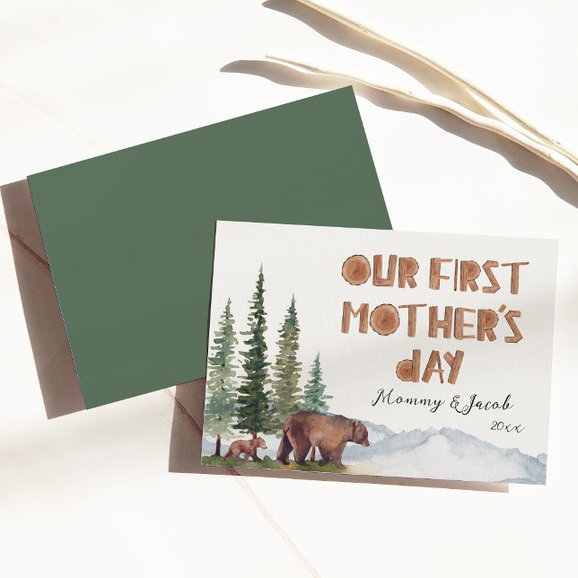 Mamma Björn & hennes unge Mors dag Kort (Skapare uppladdad)