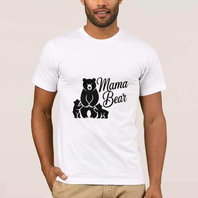 Mamma Björn Kärlek T Shirt (Framsida)