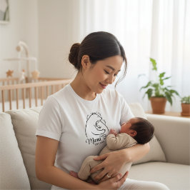 Mamma Björn Linje Konst Vit Tröja Design