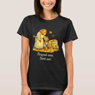 Mamma Björn Och Unge Skolbuss Badade Över Sändes U T Shirt