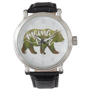 Mamma björn - Välj bakgrund färg Armbandsur
