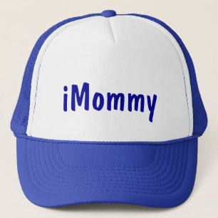 Mamma blå vit mors dag, ny mamma-hatt truckerkeps