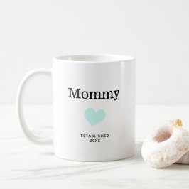 Mamma, blåhjärta, Anpassningsbar med ett foto Kaffemugg