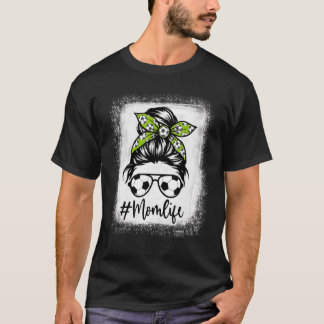 Mamma Bleached Messy Bun för kvinnans Mamma Life-f T Shirt