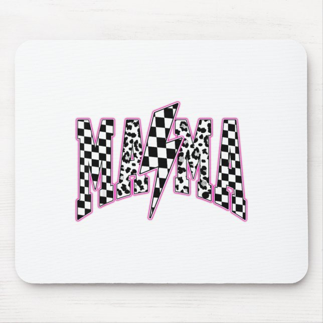 Mamma Blixt Checkad Leopard Varsity Moth Musmatta (Framsidan)