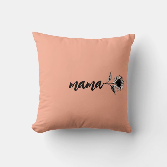 Mamma blomma present kudde (Framsida)