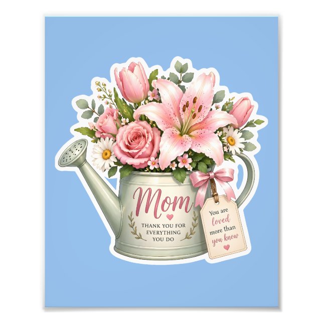 Mamma Blomma Vattenspruta Fototryck (Framsidan)