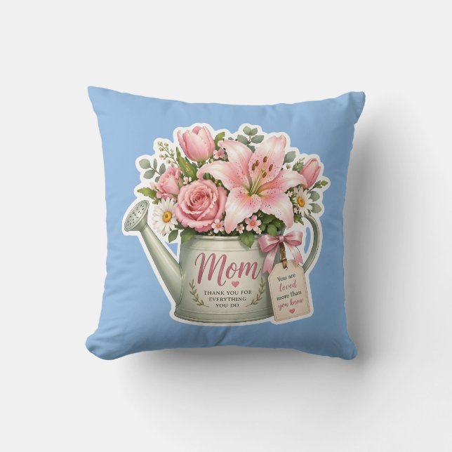Mamma Blomma Vattenspruta Kudde (Framsida)