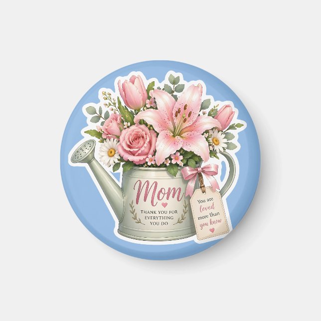 Mamma Blomma Vattenspruta Magnet (Framsidan)