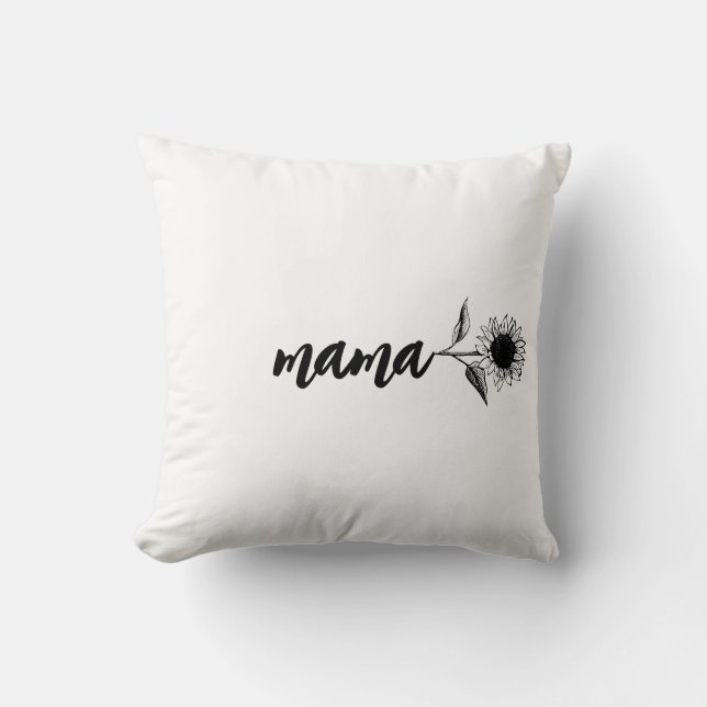 Mamma blommig gåva kudde (Framsida)