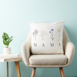 Mamma Blommig Pastell Botanisk Morsdagspresent Kudde