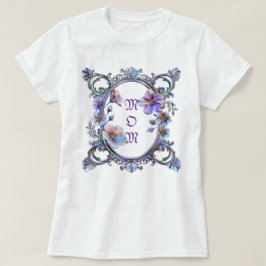 Mamma Blommig Ram T Shirt