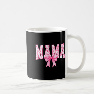 Mamma blommig toile rosa akvarell coquette båge kaffemugg