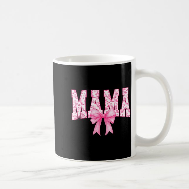 Mamma blommig toile rosa akvarell coquette båge kaffemugg (Höger)