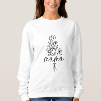 Mamma Blommigt Bouquet Sweatshirt - bekvämt passan T Shirt