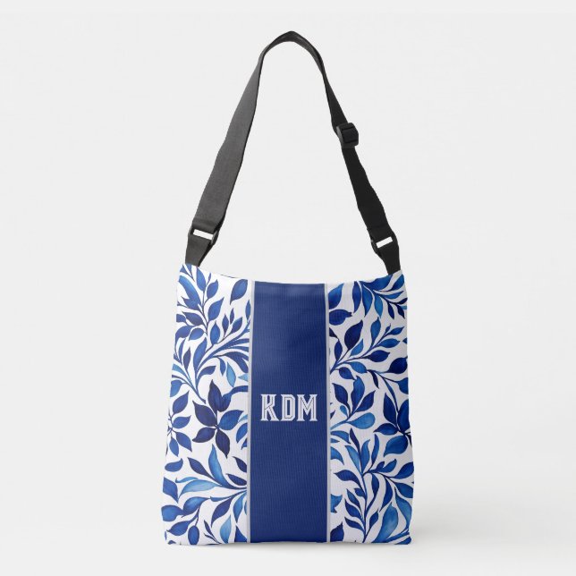 Mamma Blommigt Crossbody - Monogrammed Gift Bag Axelväska (Framsida)