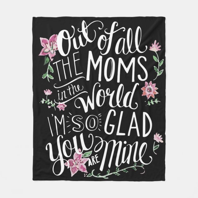 Mamma Blommigt Garden Blanket Fleecefilt (Framsidan)