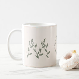 Mamma Blommigt Greenery Watercolor Mor's Day Gift Kaffemugg
