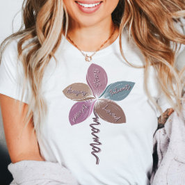 Mamma Blommigt inspirationgivande Mors dag T Shirt