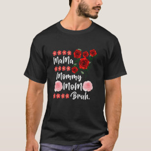 Mamma Blommigt Mamma Boy Cute Mors dag Baby T Shirt
