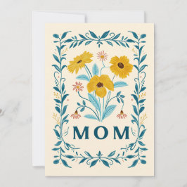 Mamma Blommor Kort, Glad Mors Dag 2024 Julkort