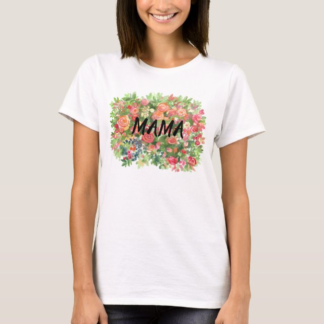 MAMMA, Blommor T Shirt (Framsida)