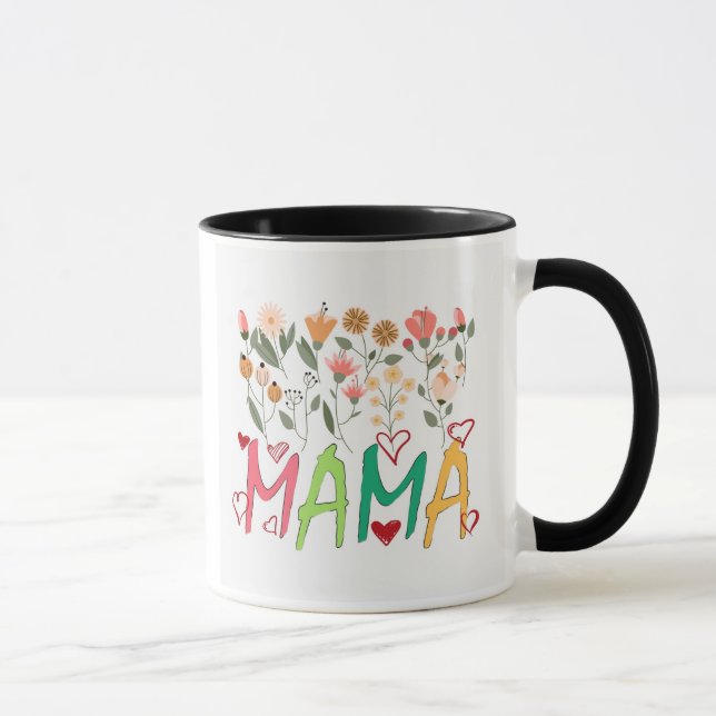 Mamma blomsterträdgårdsmugg mugg (Höger)