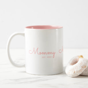 Mamma Blush Rosa Skrift Två-Tonad Mugg