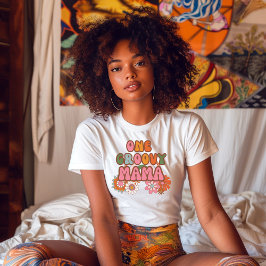 Mamma Boho Rainbow Burnt Orange Blommigt Womens T Shirt