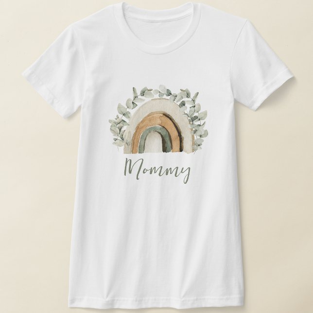 Mamma Boho Regnbåge T Shirt (Mommy Boho Rainbow T-Shirt by Painted Paperie
)