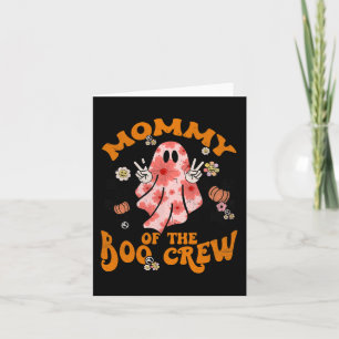 Mamma Boo Crew Groovy Matching Family Halloween Me Kort