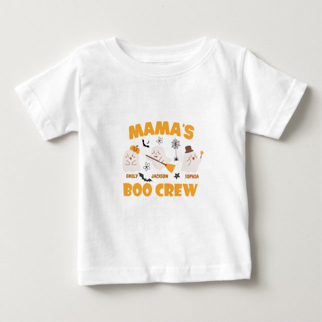 Mamma Boo Crew Kids' Halloween T-Shirt (Framsida)
