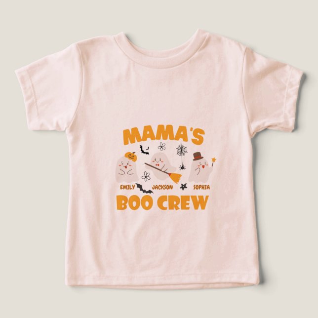 Mamma Boo Crew Kids' Halloween T-Shirt (Design Framsida)