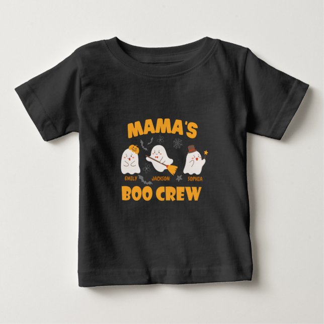 Mamma Boo Crew Kids' Halloween T-Shirt (Framsida)