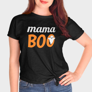 Mamma Boo Orange Black Halloween-familjmatchning T Shirt