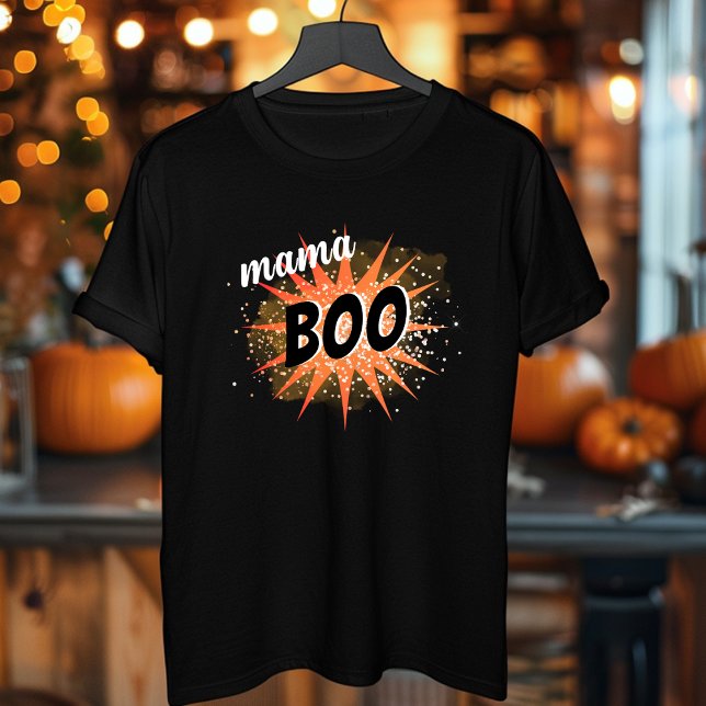 Mamma Boo | Orange Halloween T Shirt (Skapare uppladdad)
